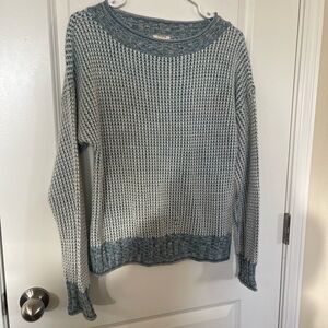 a.n.a Blue and White Knit Women's Sweater